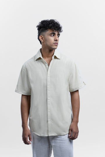Cream Corduroy Oversized Shirt